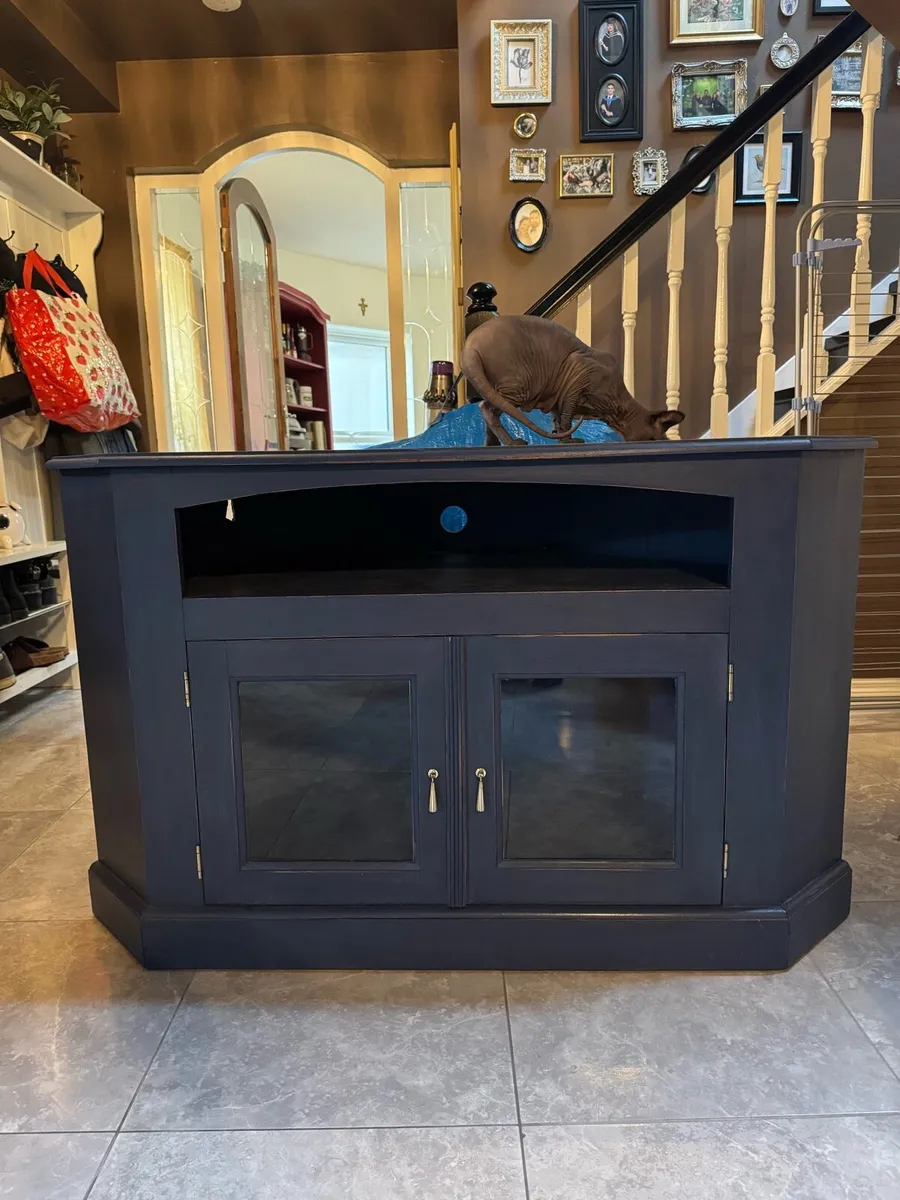 [FREE] Solid Wood Corner TV Unit - Image 1