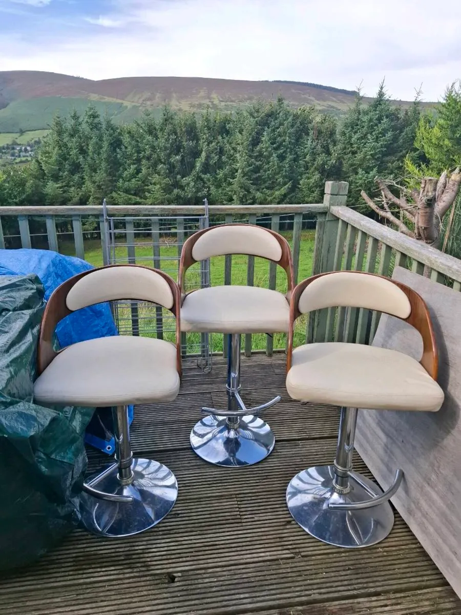 Set of 3 Adjustable Bar Stools  (DELIVERY) - Image 1
