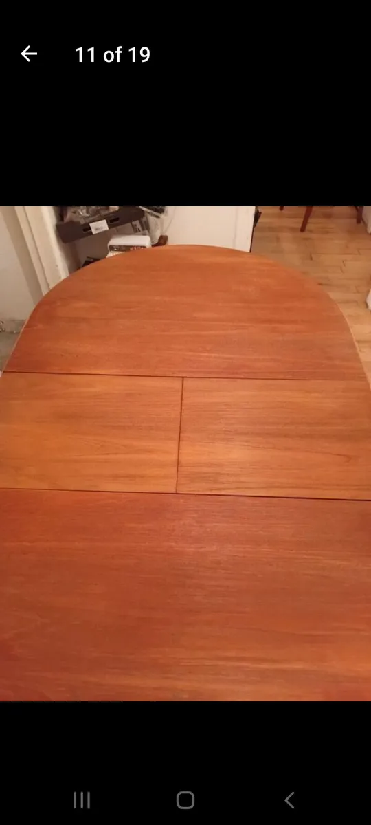 Mid century teak dining set - Image 4