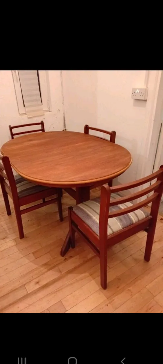 Mid century teak dining set - Image 1