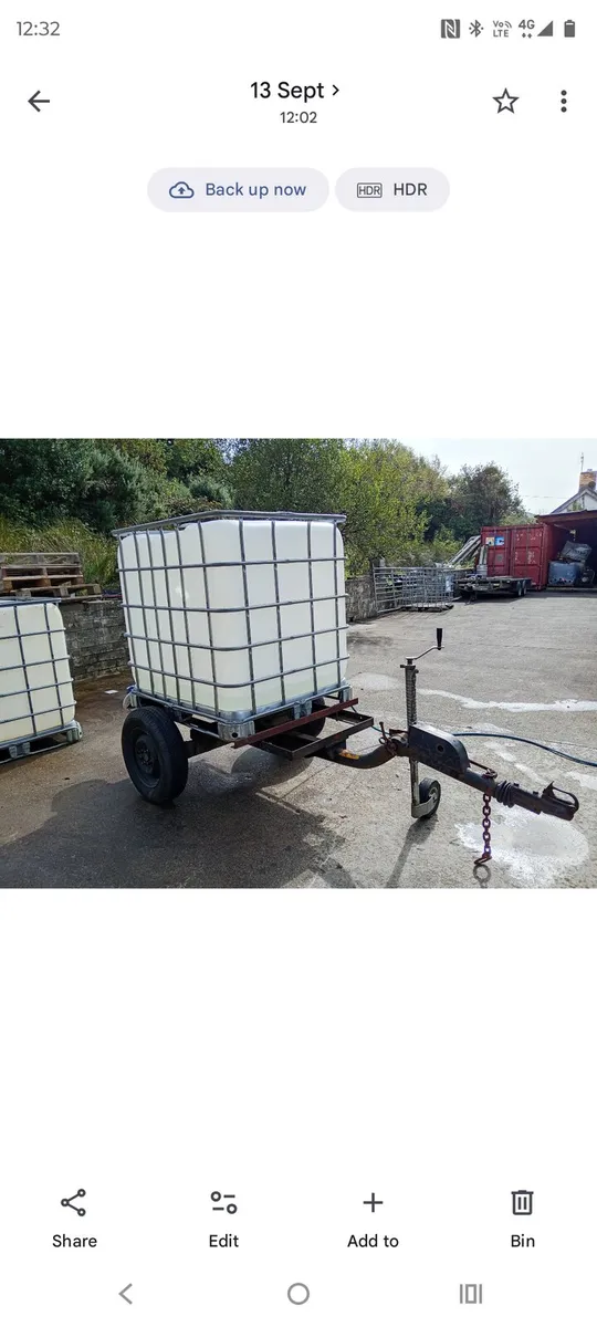 Water tank/bowser trailer - Image 1