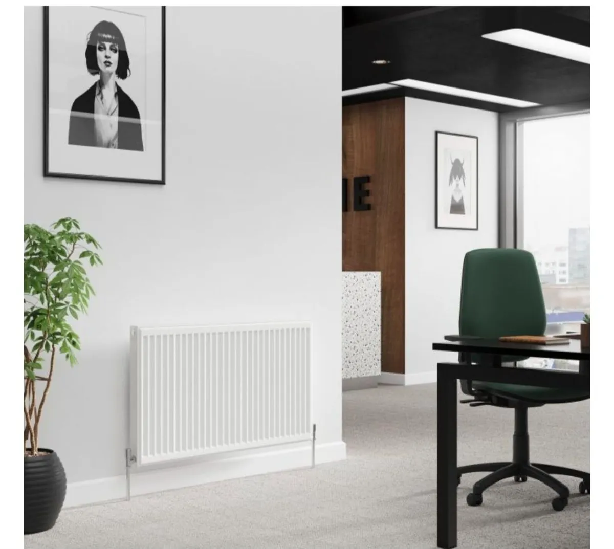 Double radiator Thermoplus incl angled valves