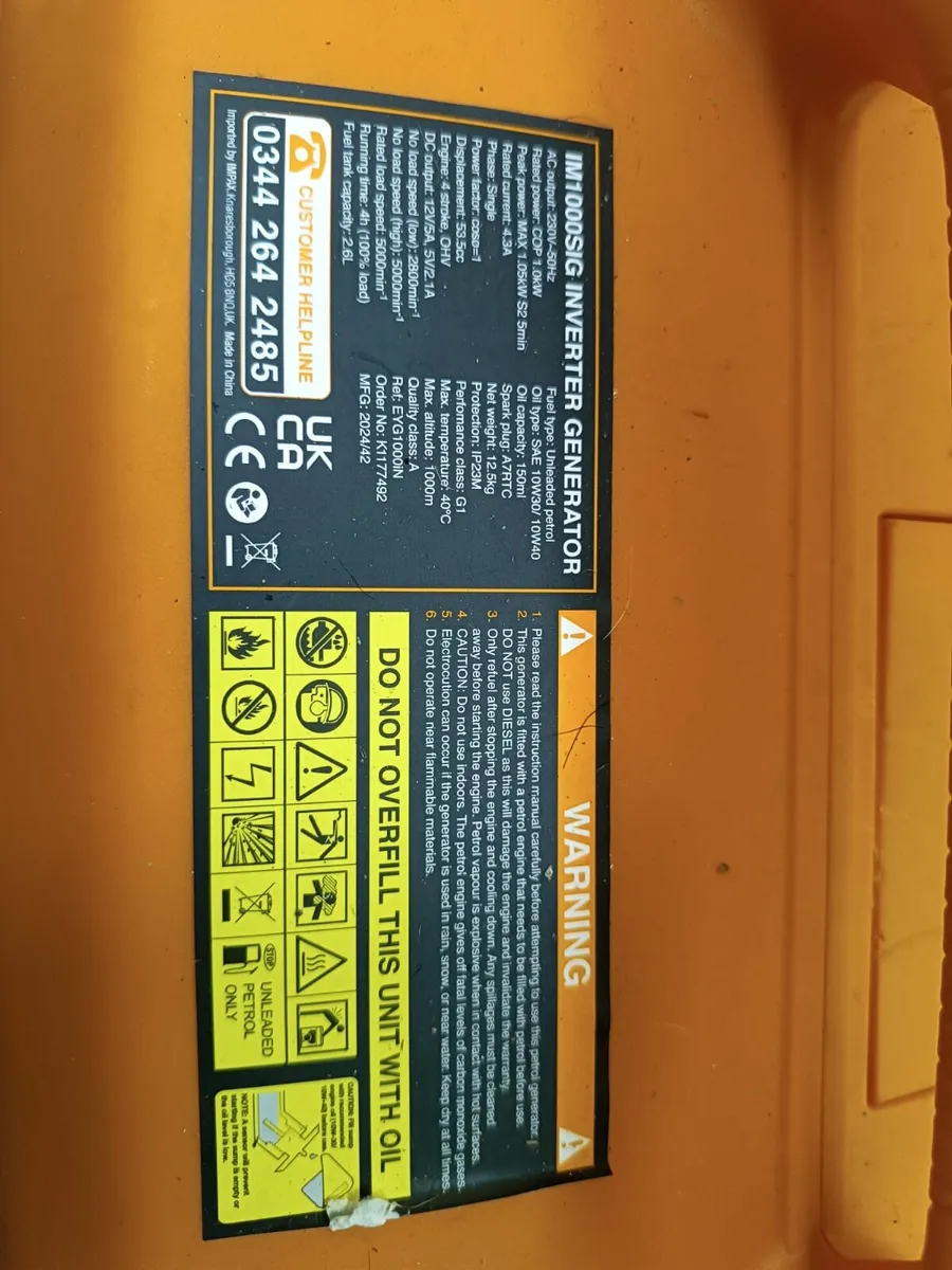 IMPAQ IM1000SIG Inverter Generator – 1,000W - Image 3