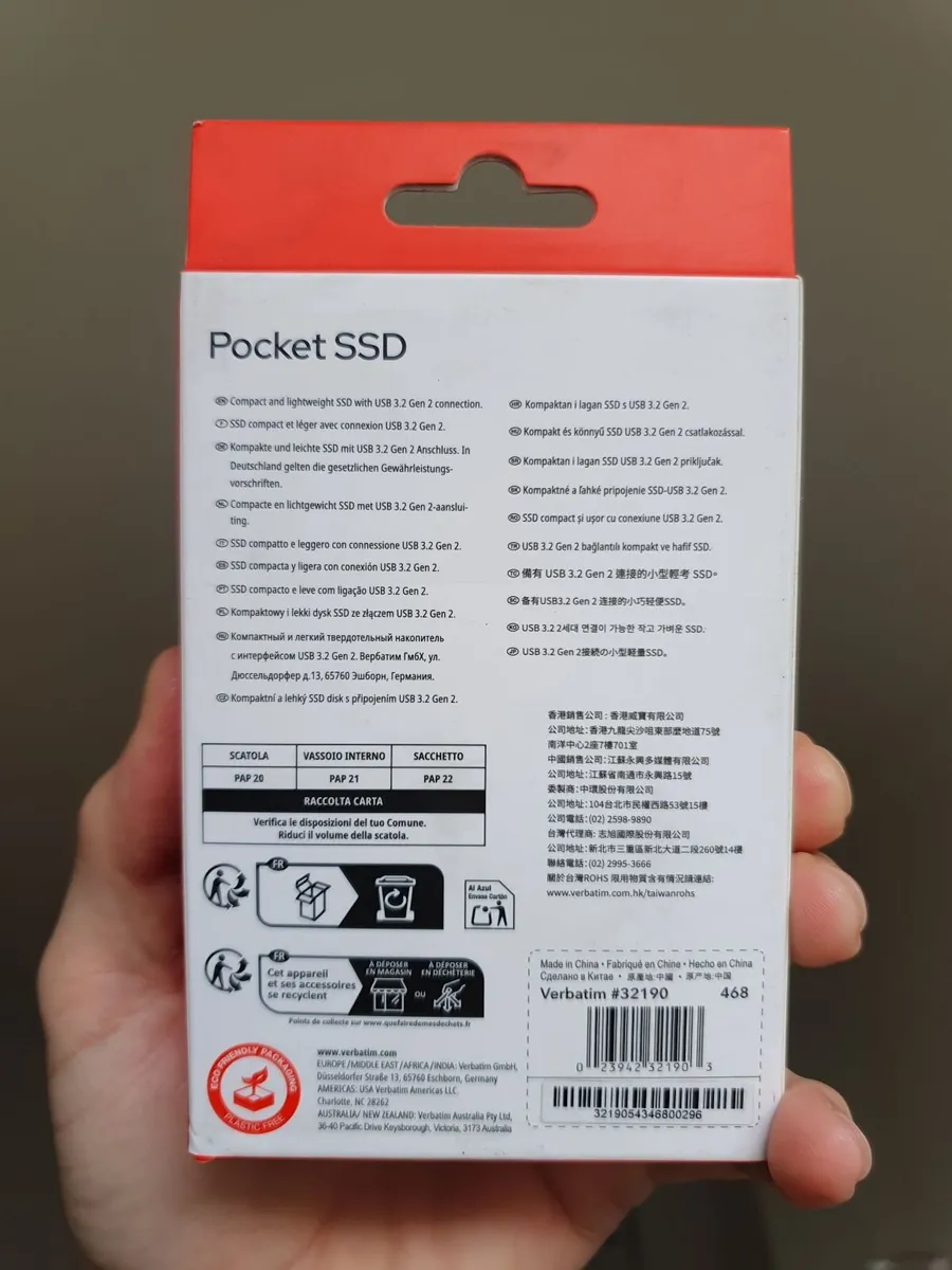 Verbatim Pocket SSD, 1TB, NEW - Image 4