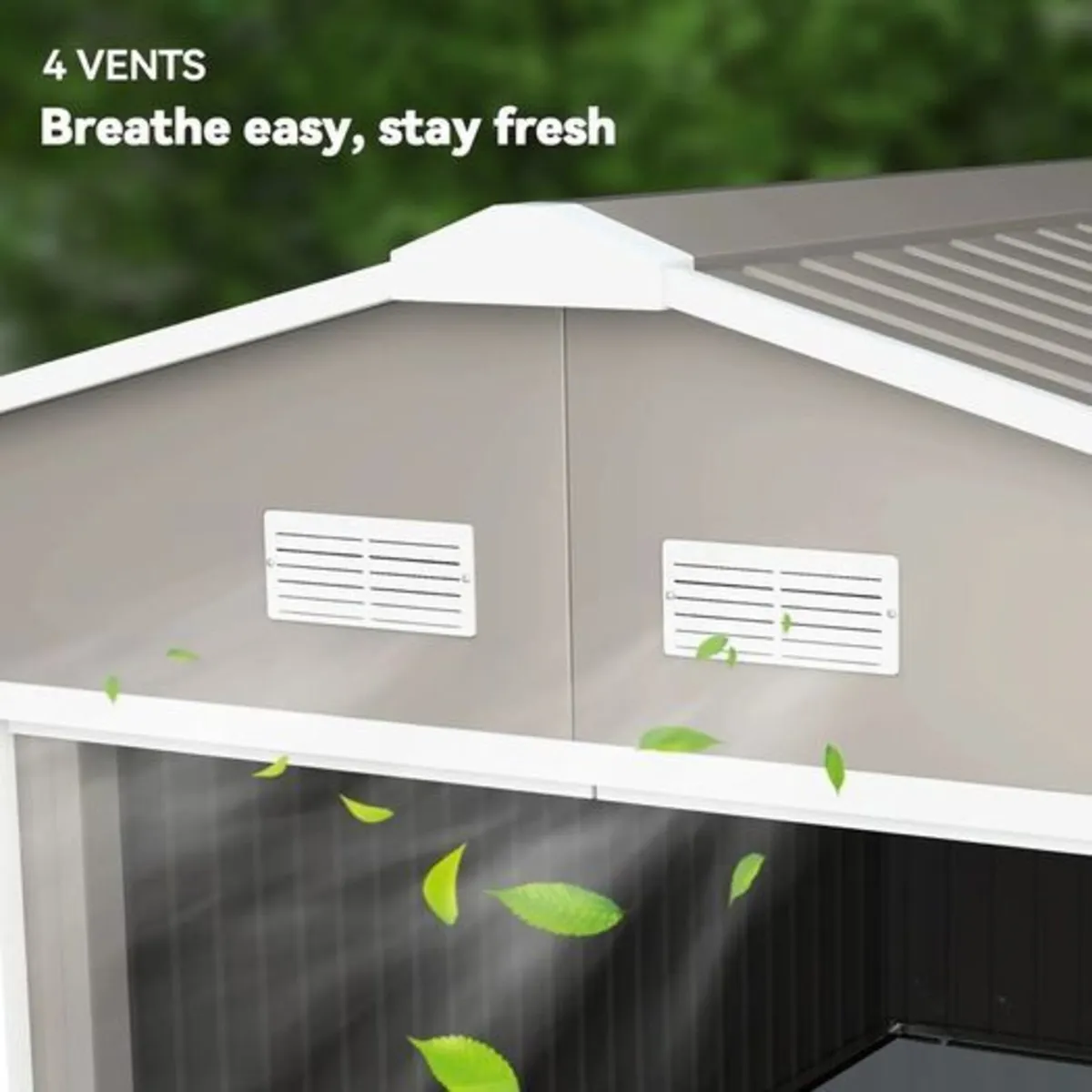 Metal Shed 13 x 11ft Light Grey - Image 3