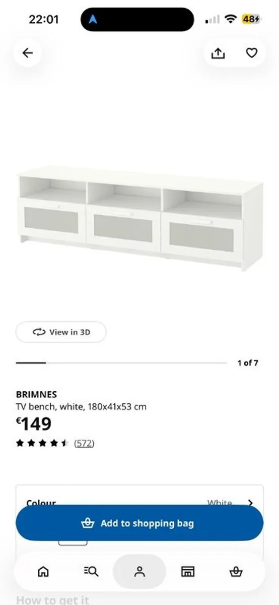 IKEA Brimnes TV unit bench - Image 1