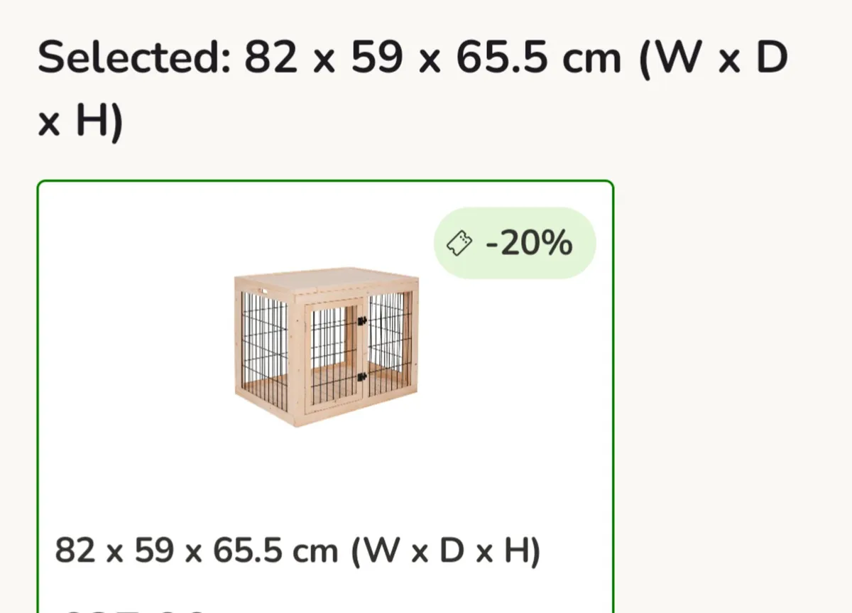 Wooden dog crate