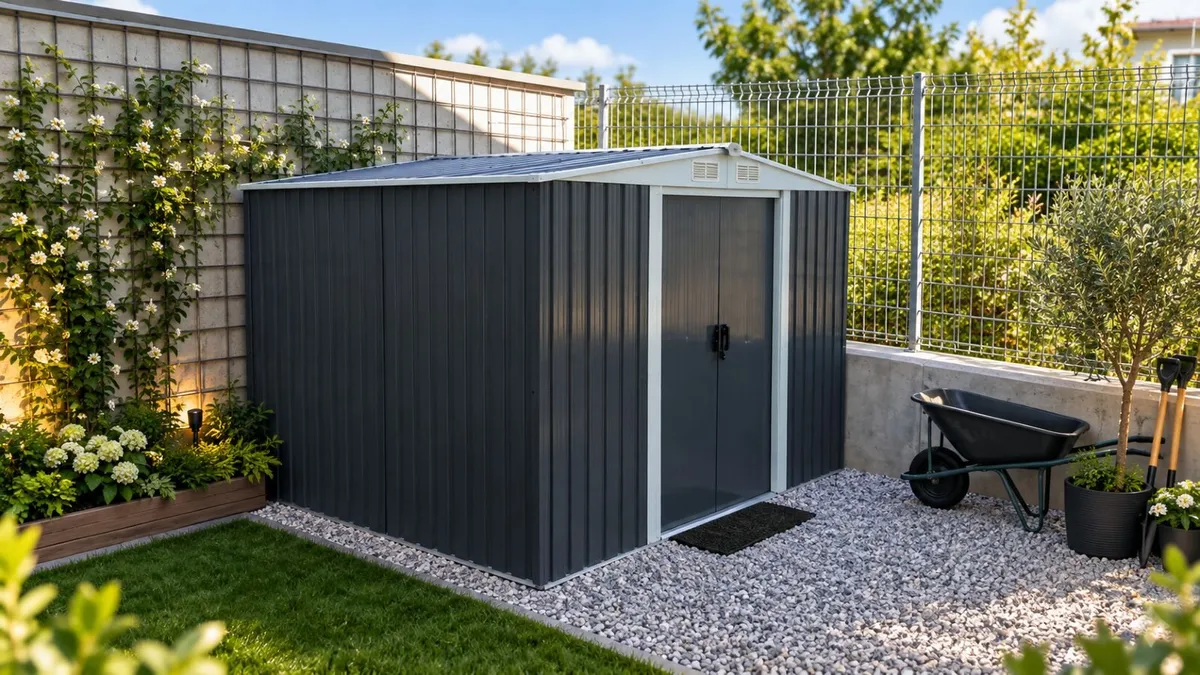XL Metal Garden Shed with Foundation - Image 1