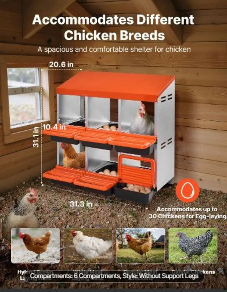 2 Tiers Chicken Nesting Boxes - Image 3