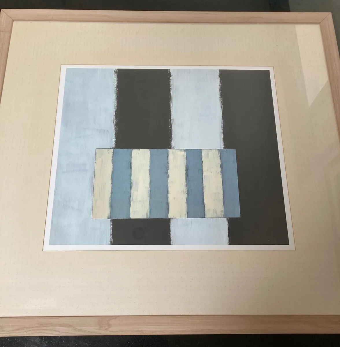 Set Of 3 Wooden Framed Abstract Prints - Image 3