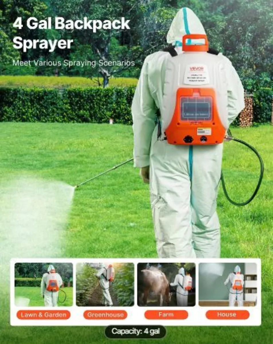 Battery Powered Backpack Sprayer 15.1 L Tank - Image 4