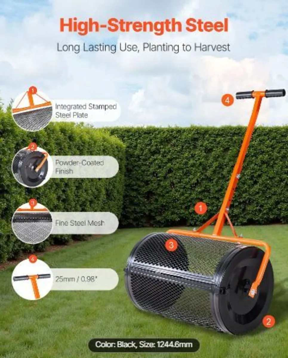 Compost Spreader, 24 in Wide Peat Moss Spreader - Image 2