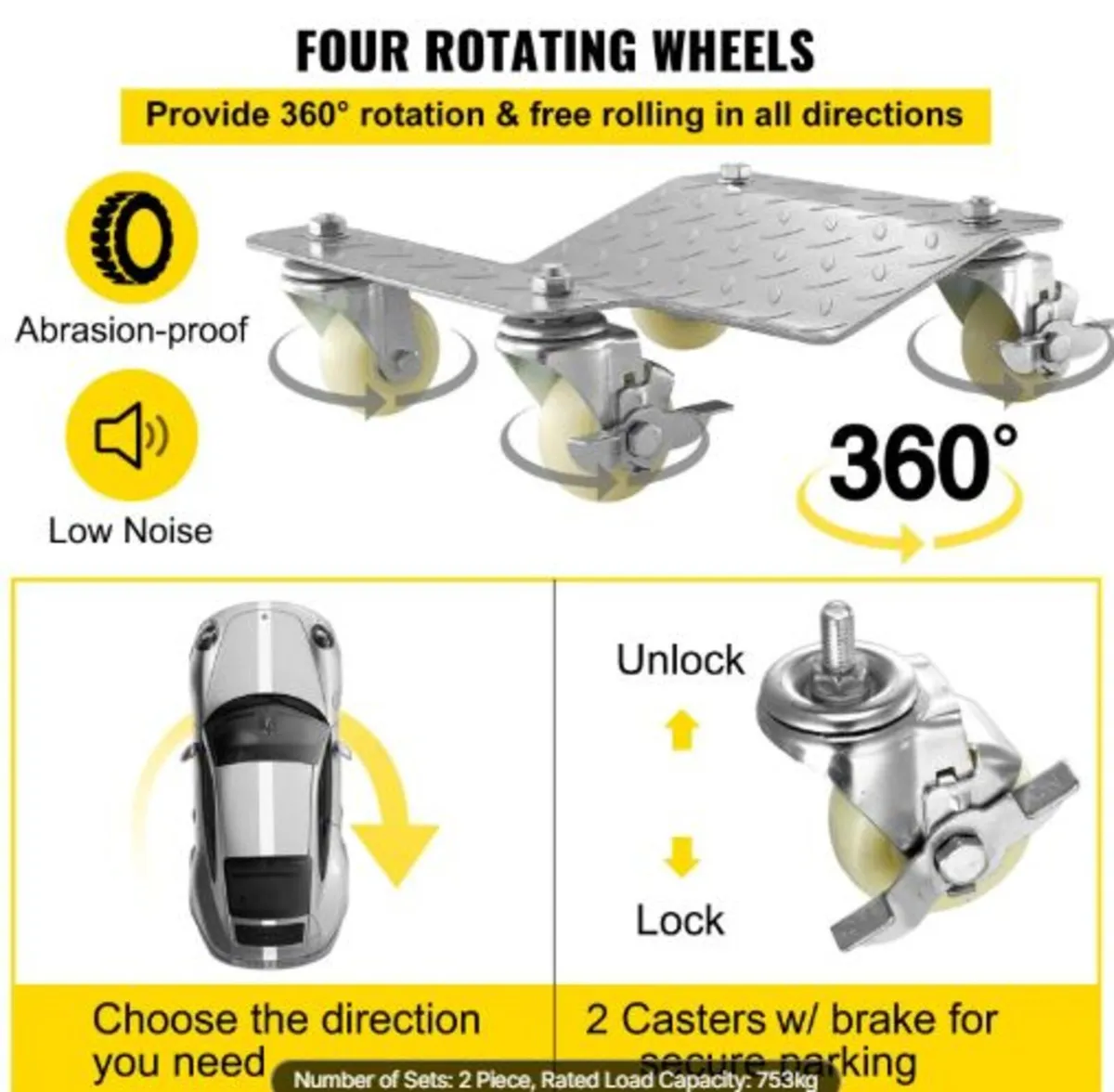 Vehicle Positioning Wheel Dollies - 680Kg Per Doll - Image 4