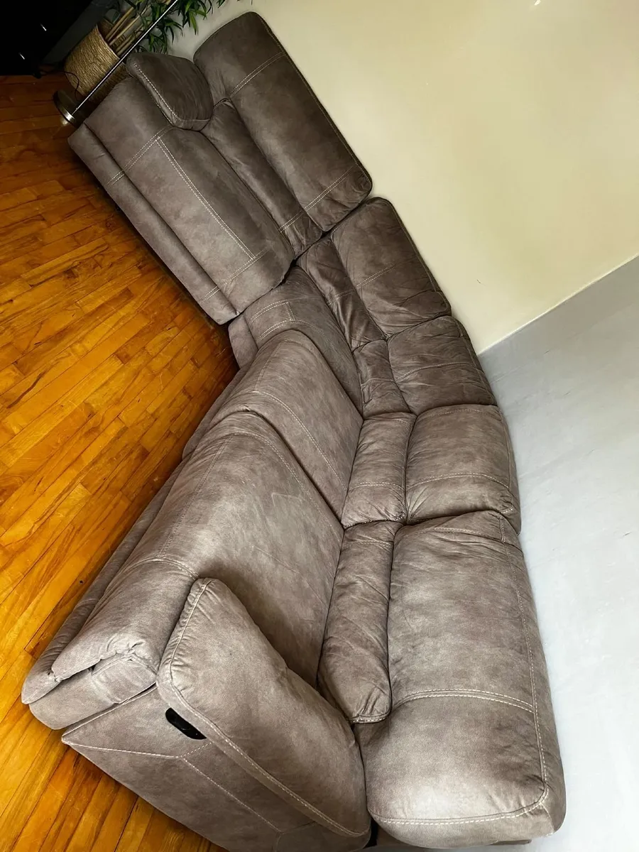 Fabric reclining corner sofa - EZ living Baxter - Image 3