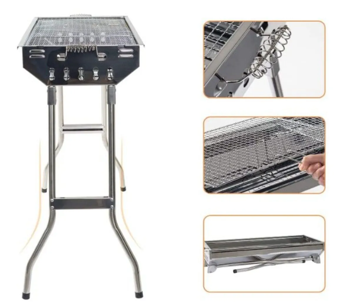 Portable Foldable Charcoal Grill - Image 4