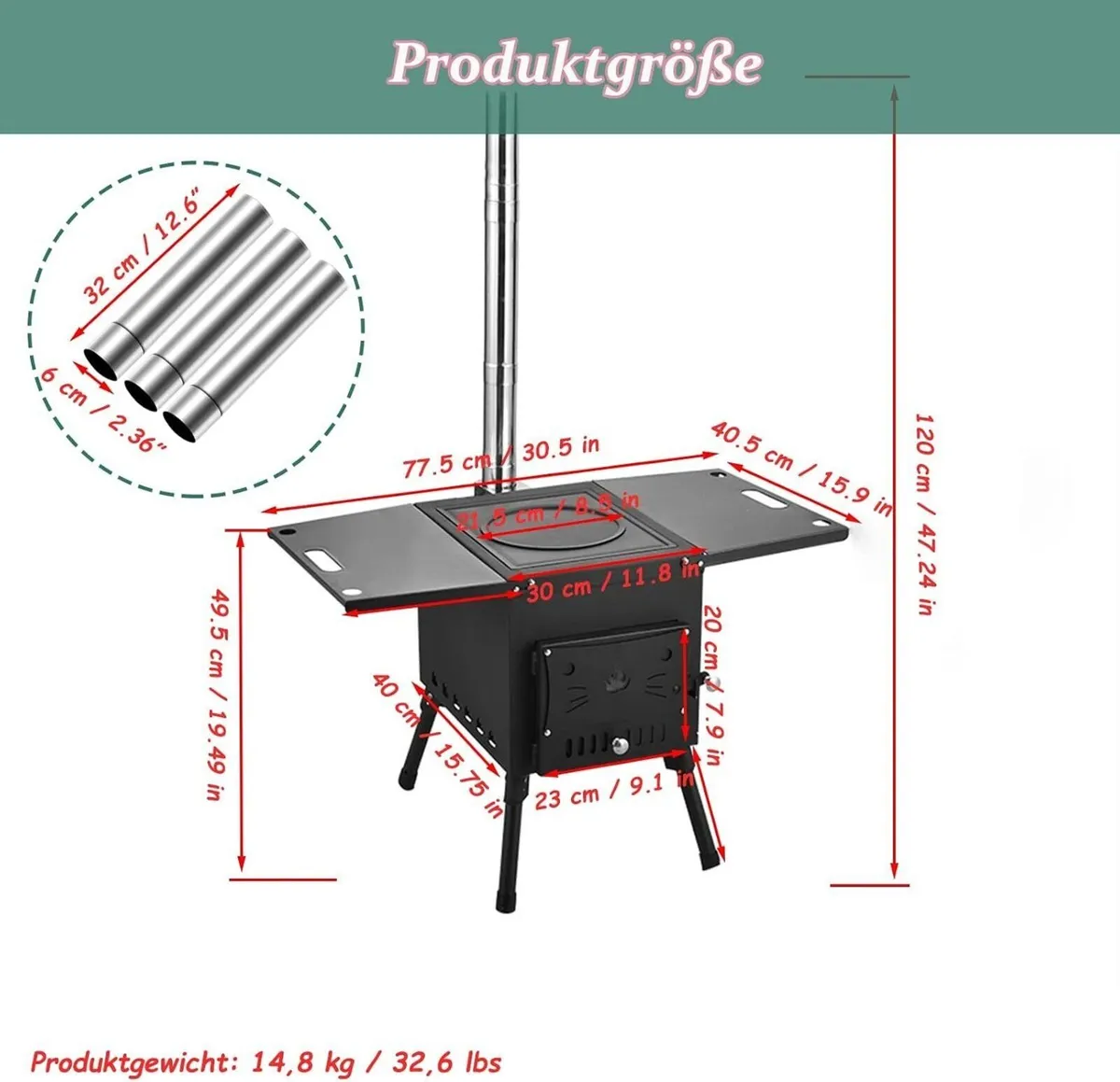 Portable Outdoor Camping Wood Stove - Image 2