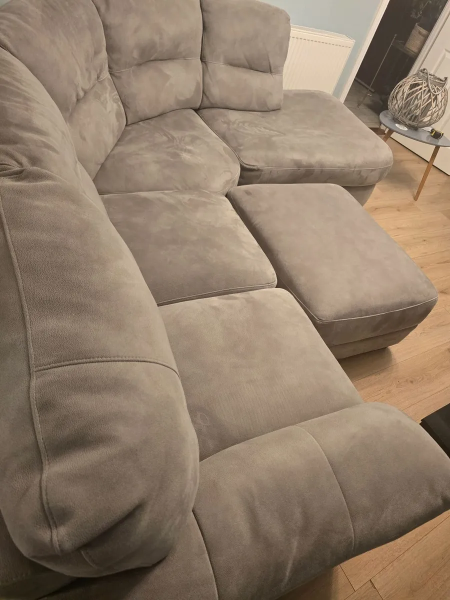 Sofa with large footstool - Image 2
