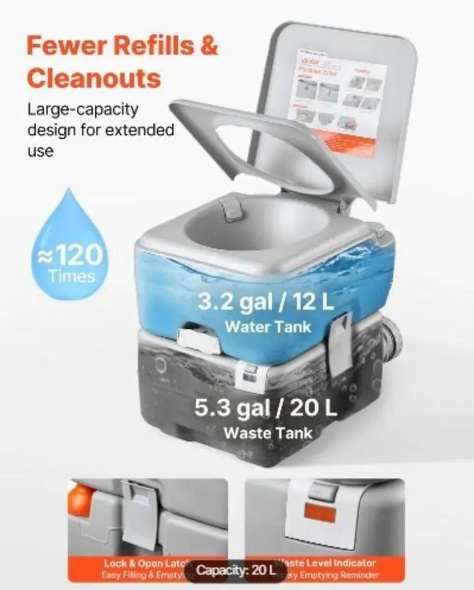 Camping Toilet Portable Folding Travel Toilet - Image 2
