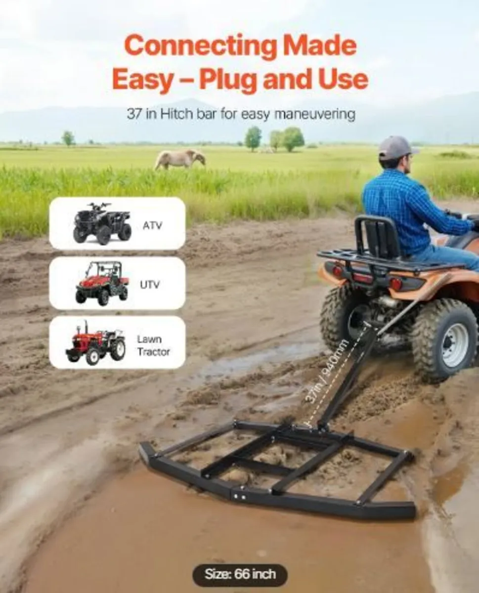 Drag Harrow, 66" Width Tow Behind - Image 1
