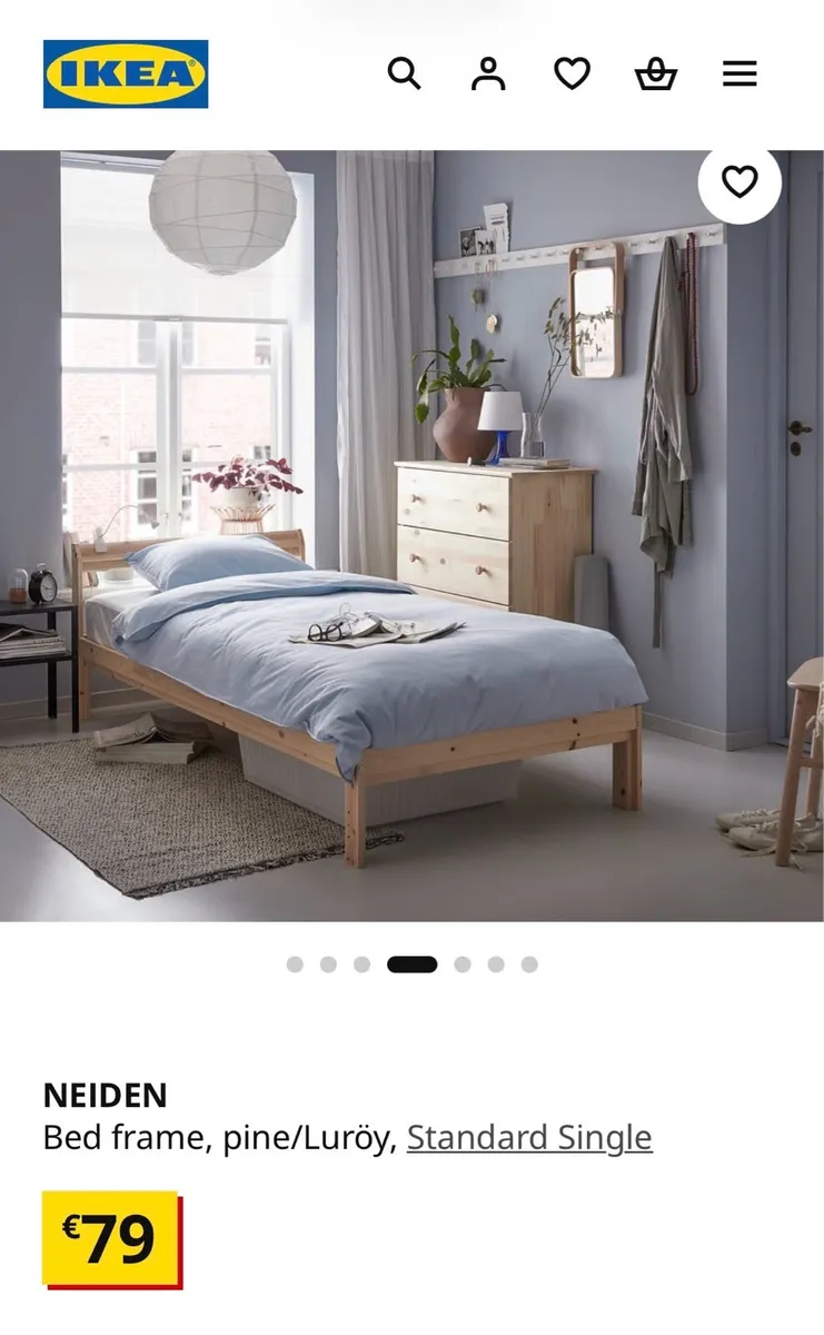 Single bed and mattress - Image 1
