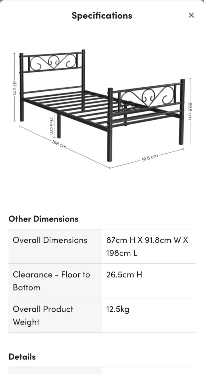 Metal Bed Frame - Image 2