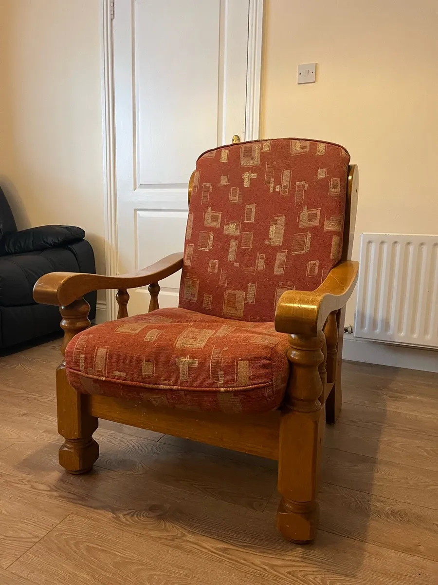 Wooden Framed Armchair - Image 1