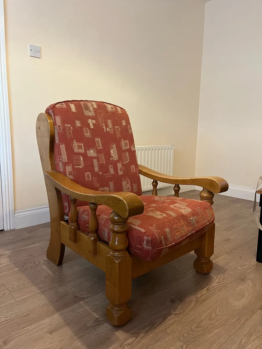 Wooden Framed Armchair - Image 2