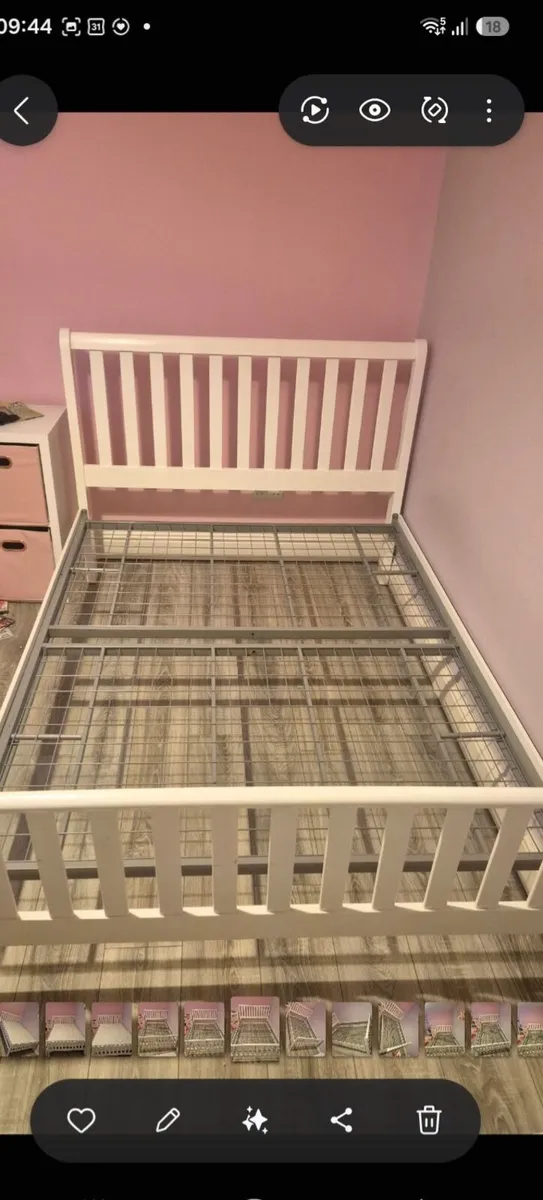 White Double Bed - Image 3