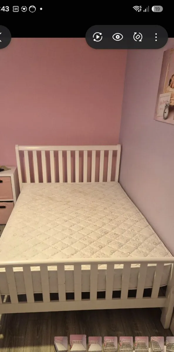White Double Bed - Image 2