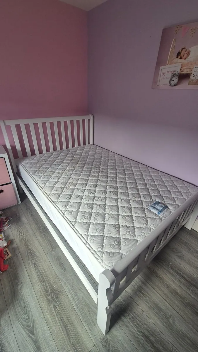 White Double Bed - Image 4