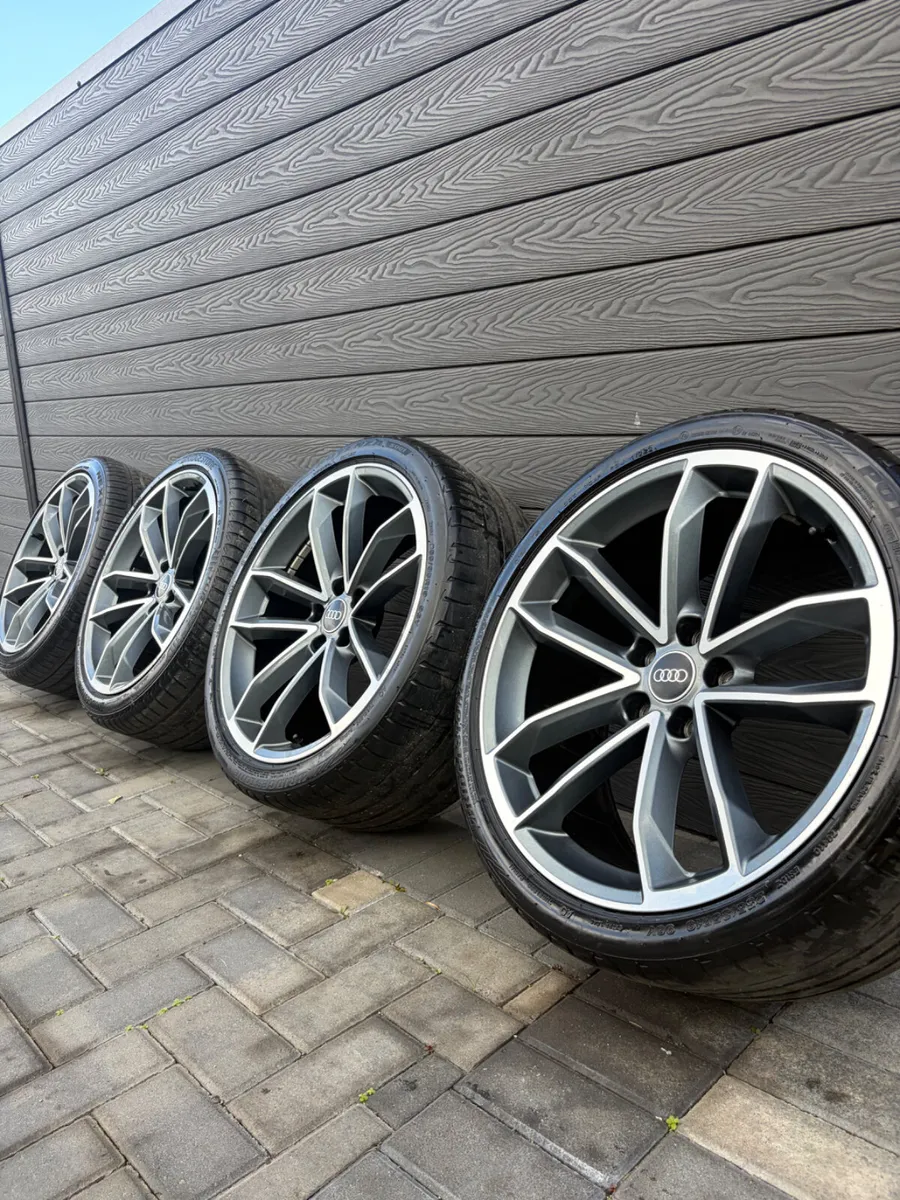 19” GENUINE AUDI A5 S-LINE ALLOY WHEELS & TYRES - Image 1