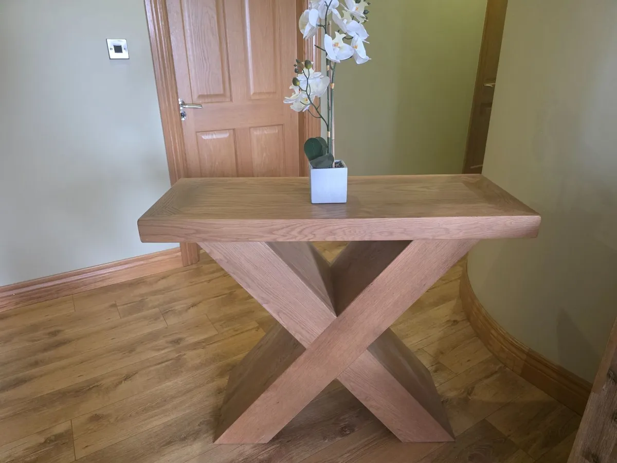 SOLID WOOD TV STAND/ DISPLAY /WINE HOLDER - Image 1