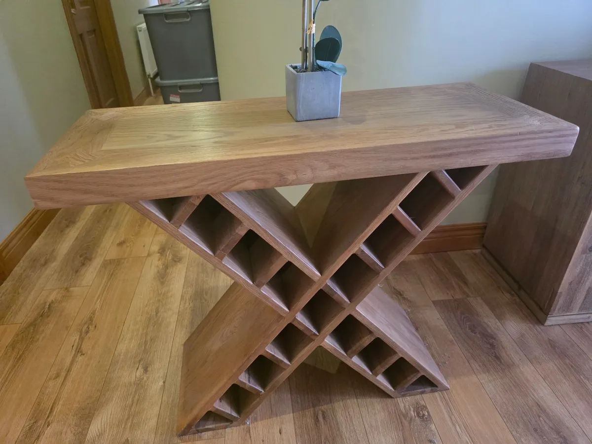 SOLID WOOD TV STAND/ DISPLAY /WINE HOLDER - Image 4