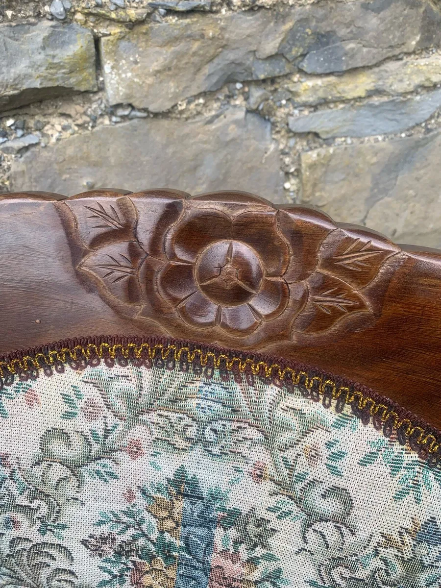 Antique mahogany folding rocking chair. - Image 3