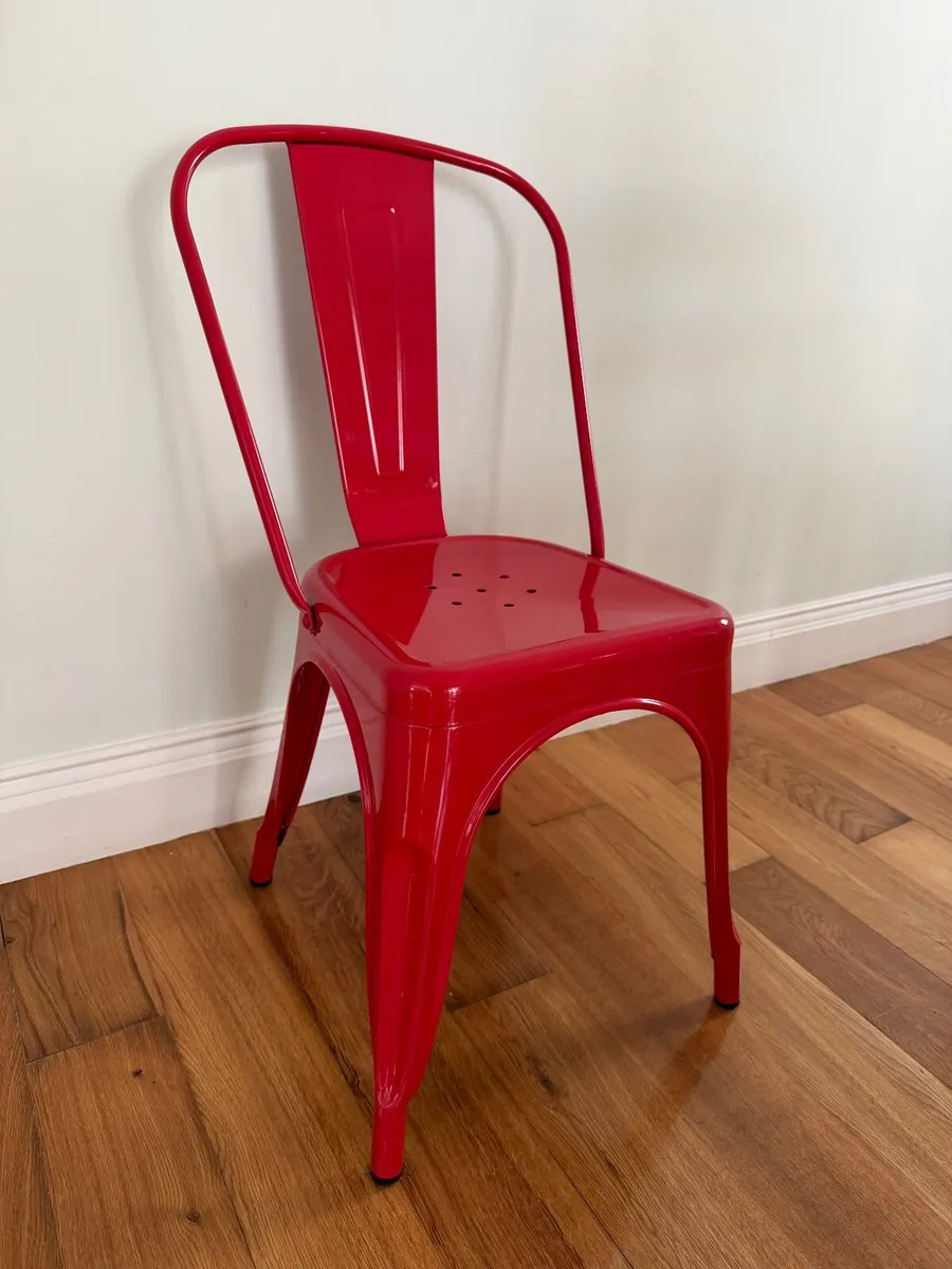 Metal Chair, red, like new - Image 2