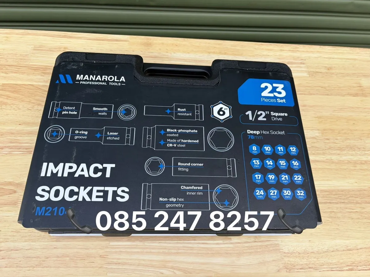Brand New Manarola 23Pc 1/2” Deep Impact Socket - Image 4