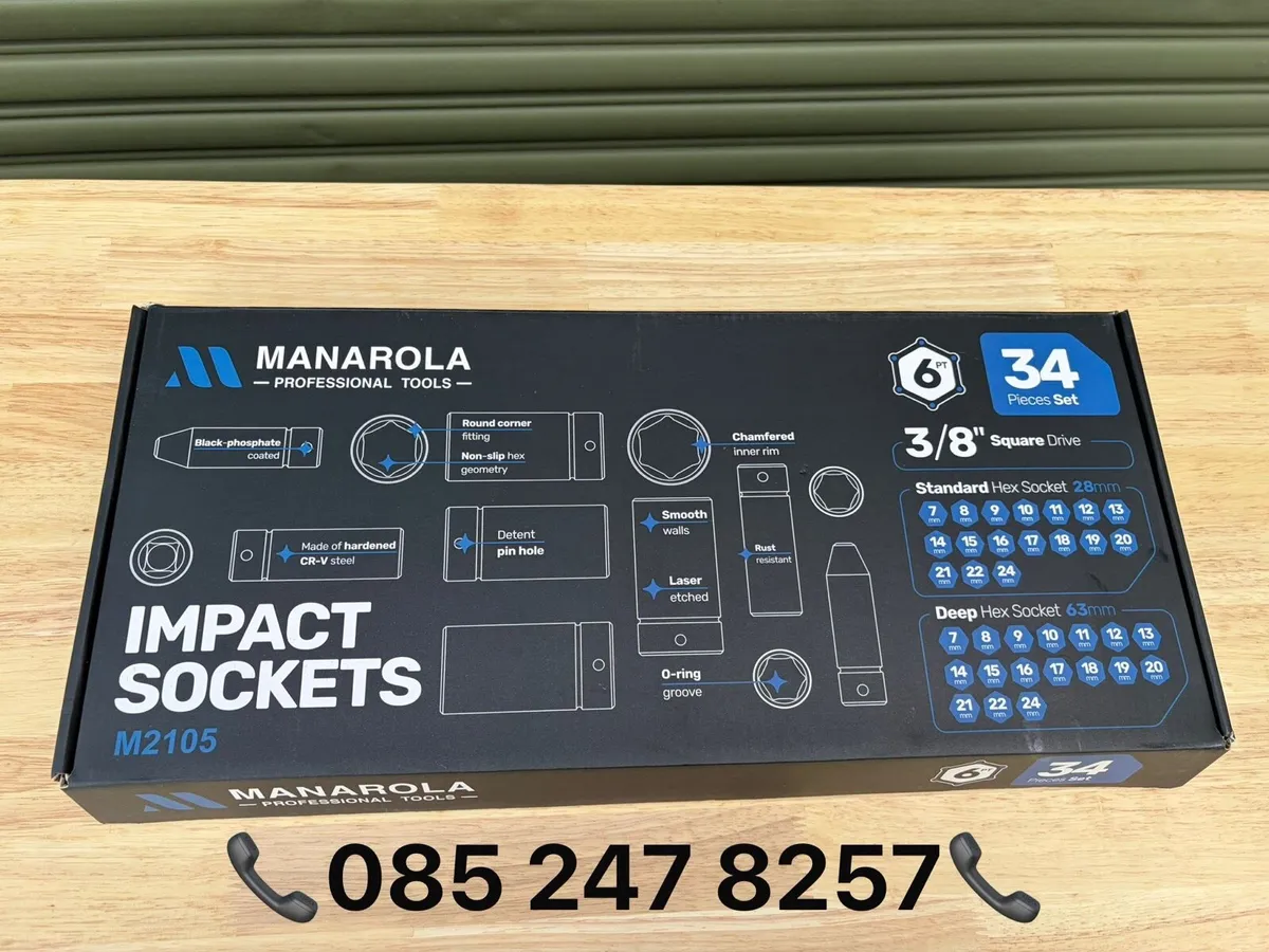Brand New Manarola 34Pc 3/8” Impact Sockets - Image 3