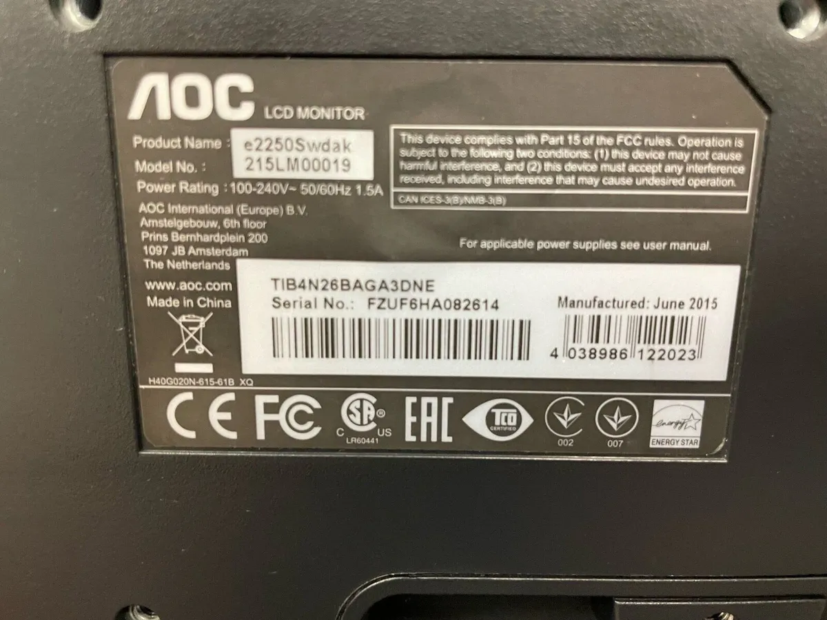 AOC e2250Swda Monitor - Image 4