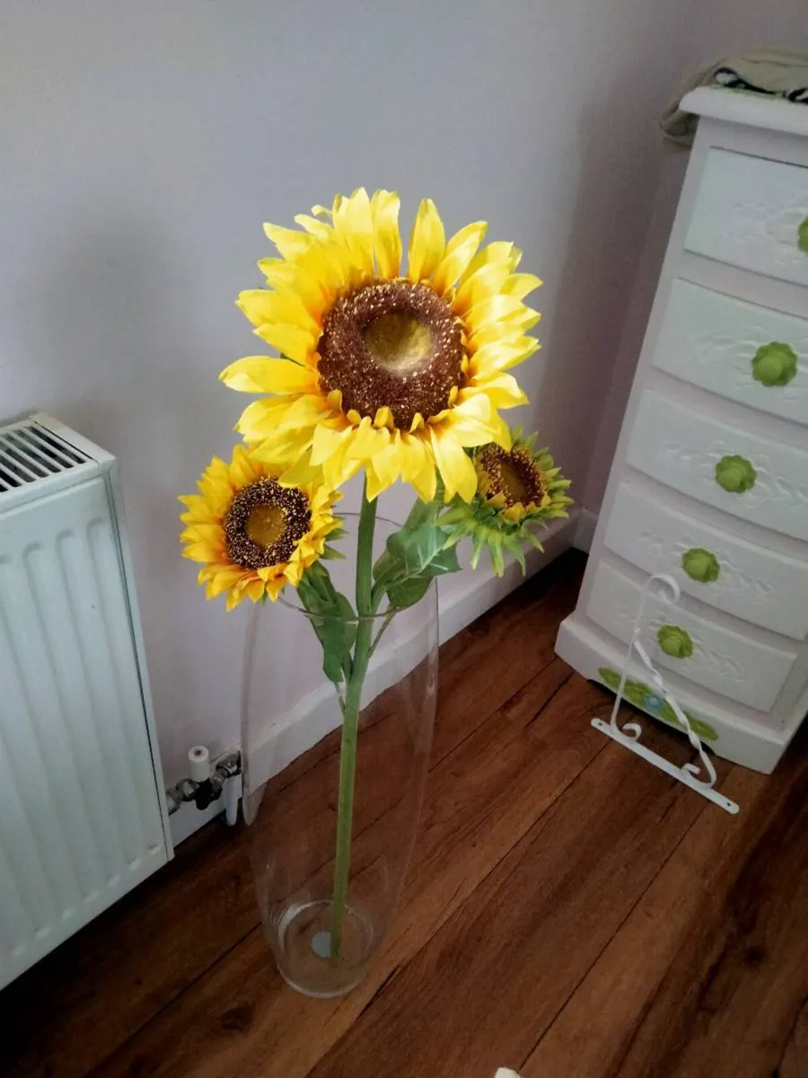 Mock Sunflower and Vase