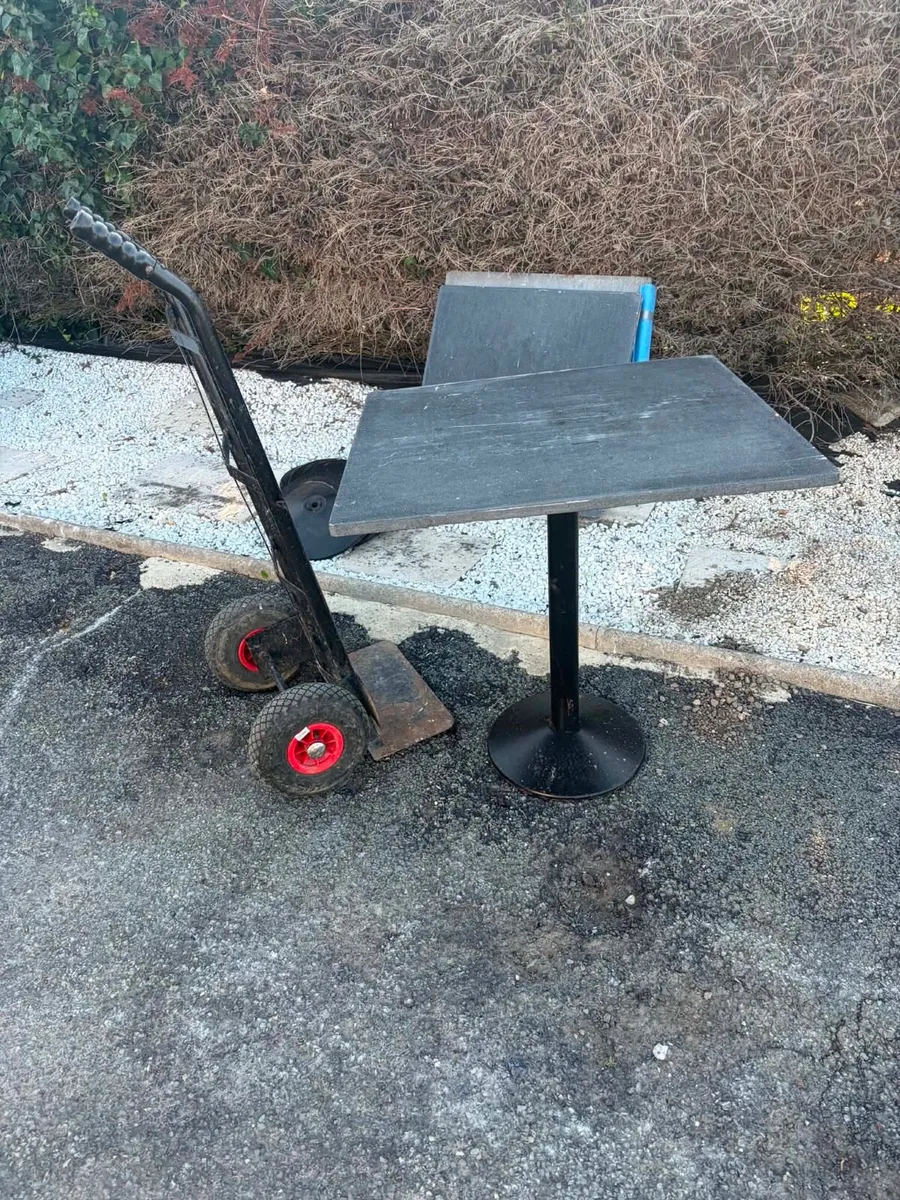 cast iron table marble top €30