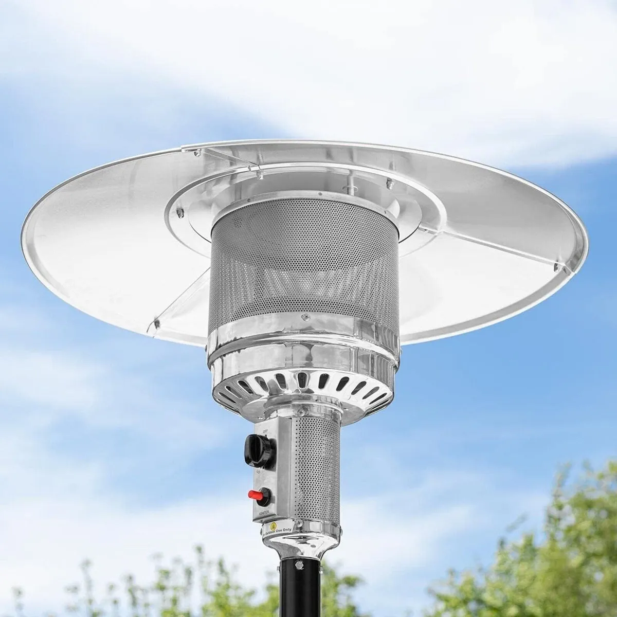 Stainless Steel Patio Heater with Hose - Image 3