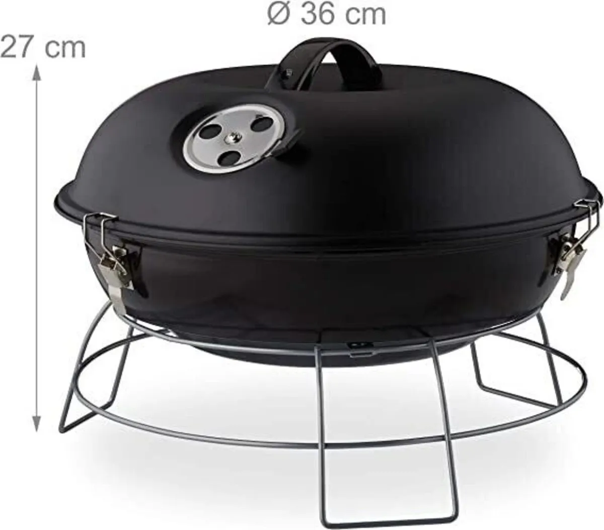 Portable Kettle BBQ Grill with Lid - Image 3