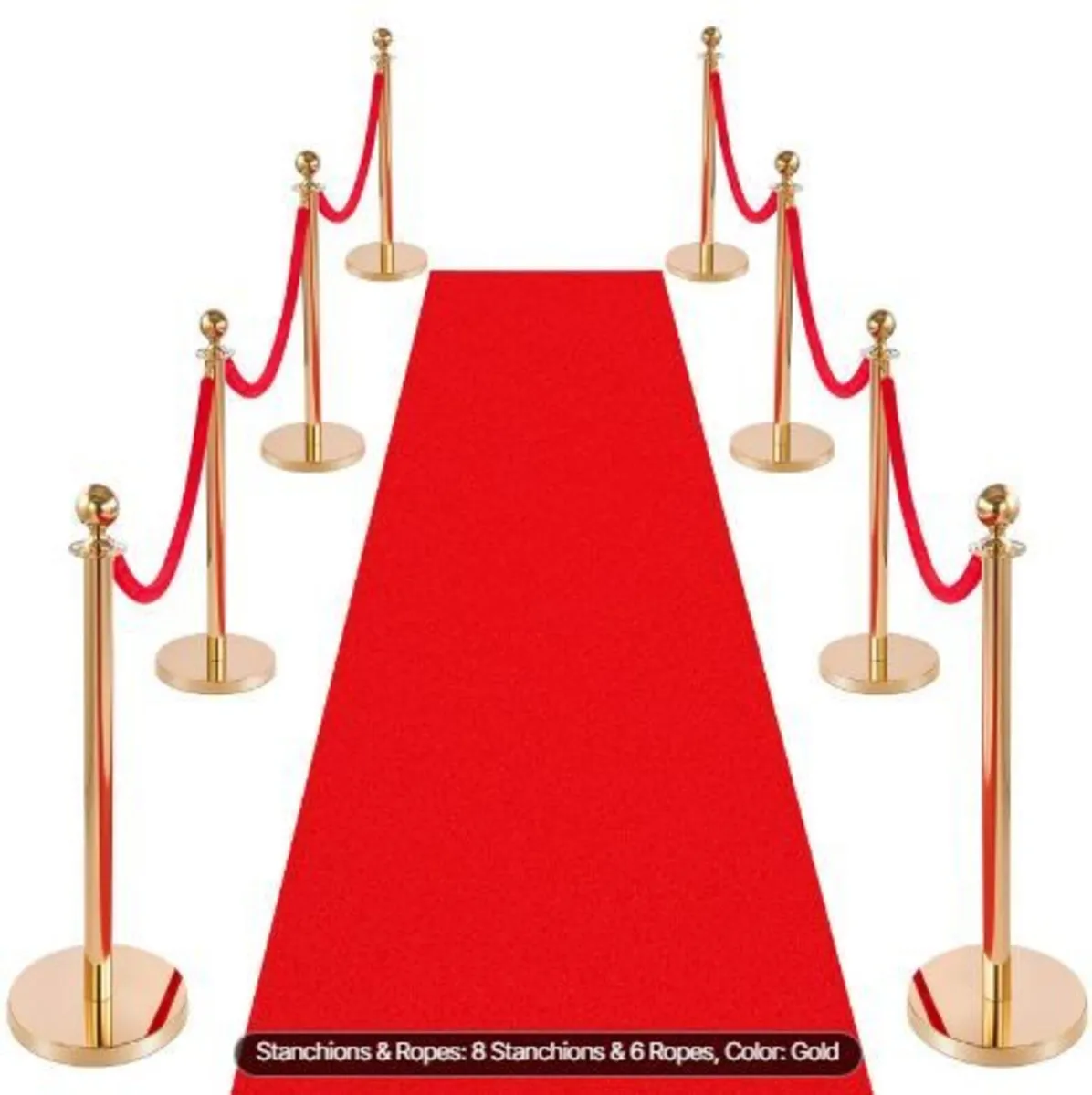 Stanchion Post, 8 Pcs Crowd Control Barrier Set - Image 3