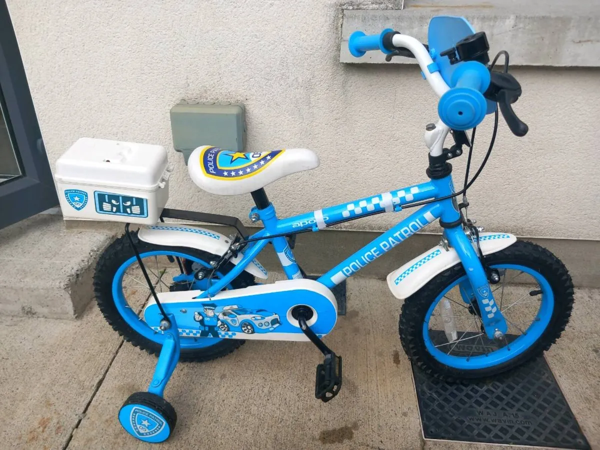 Kids police patrol bike size 14 inch wheels - Image 1