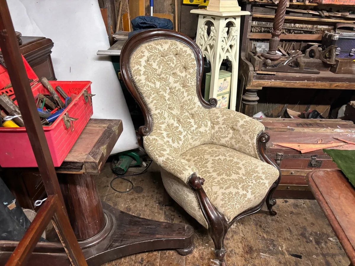 Antique set of 4 rosewood chairs  and antique sort - Image 1