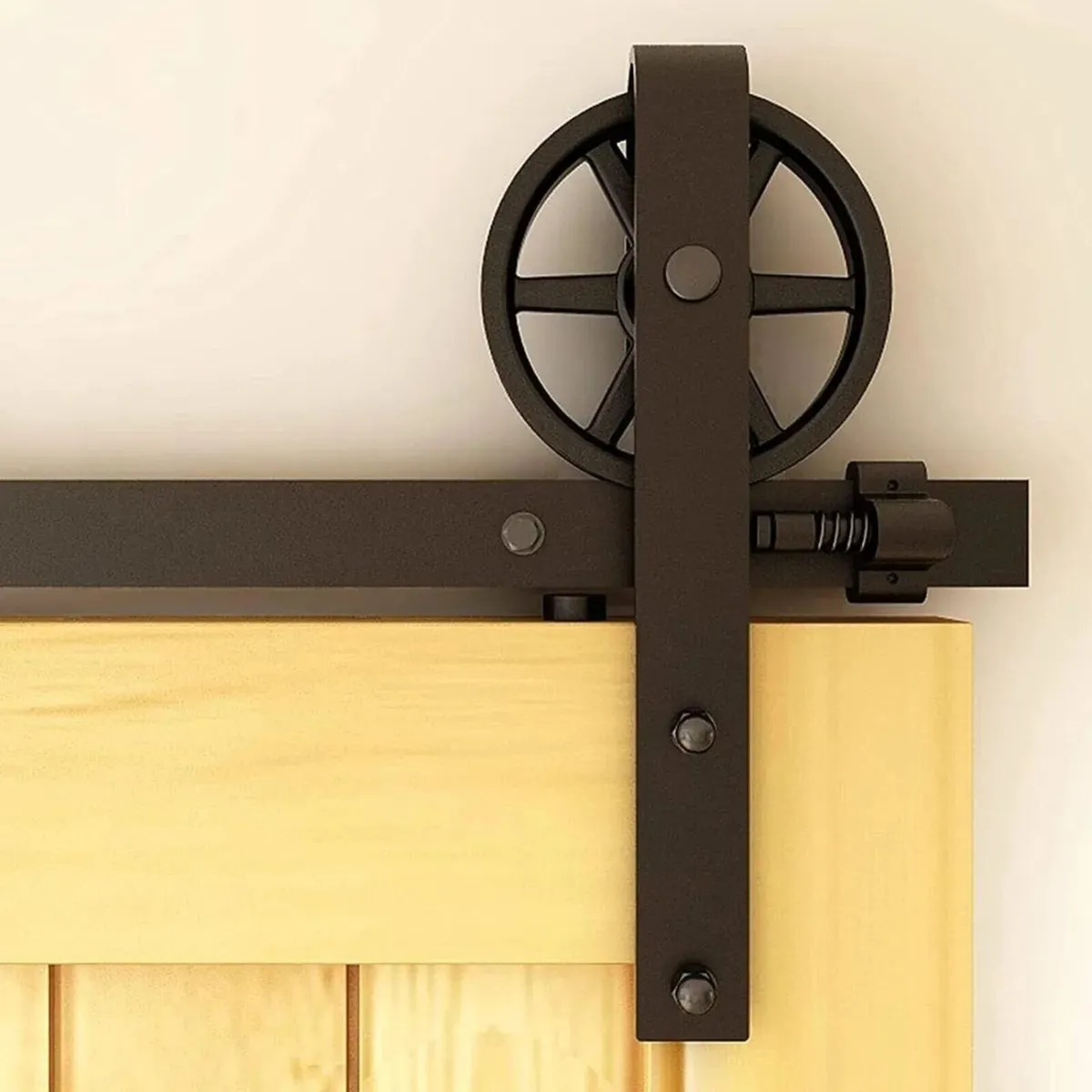 Double Barn Door Hardware Kit 10FT Sliding Rail - Image 4