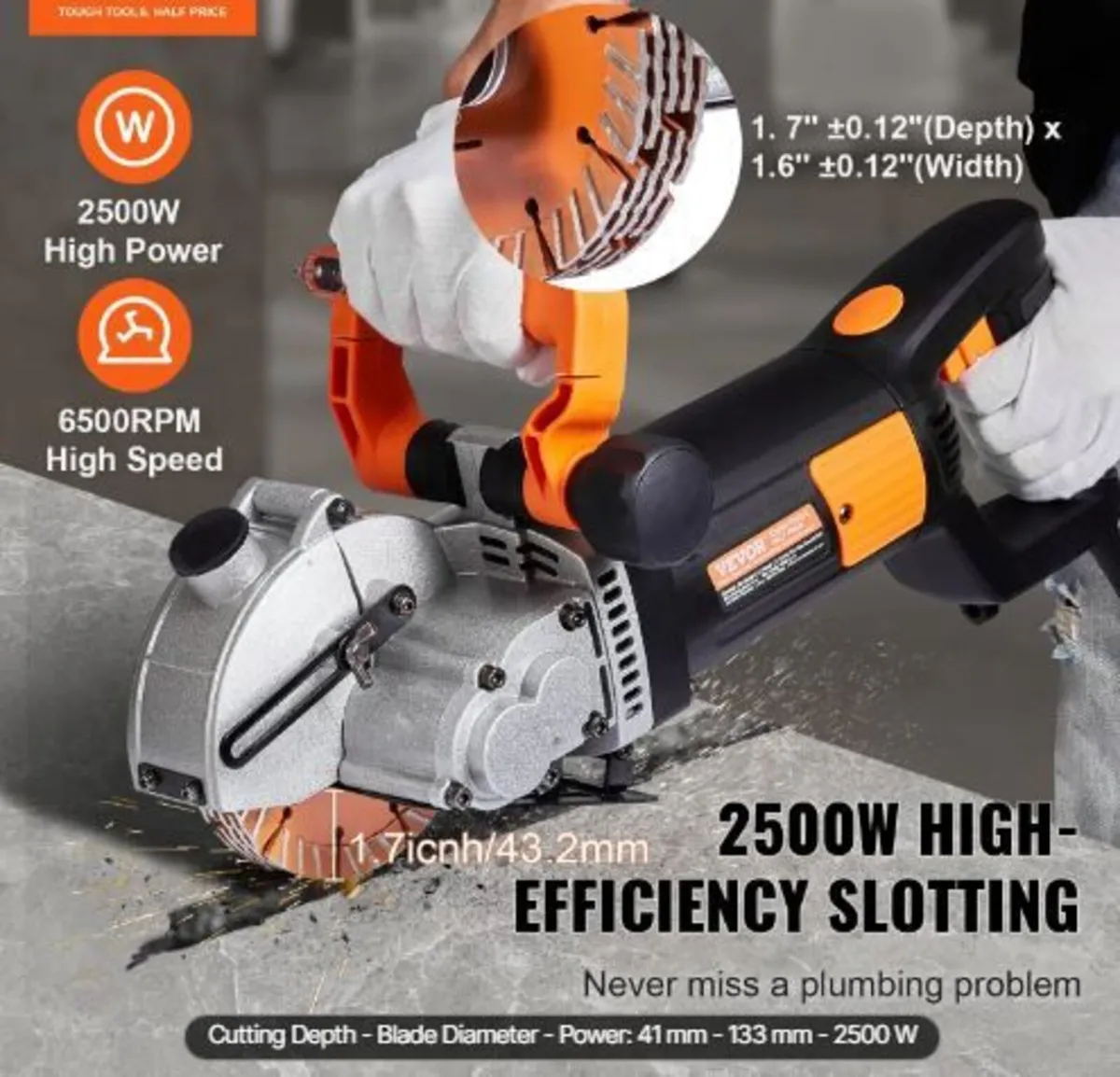 Electric Wall Chaser, Wall Groove Cutting Machine - Image 1
