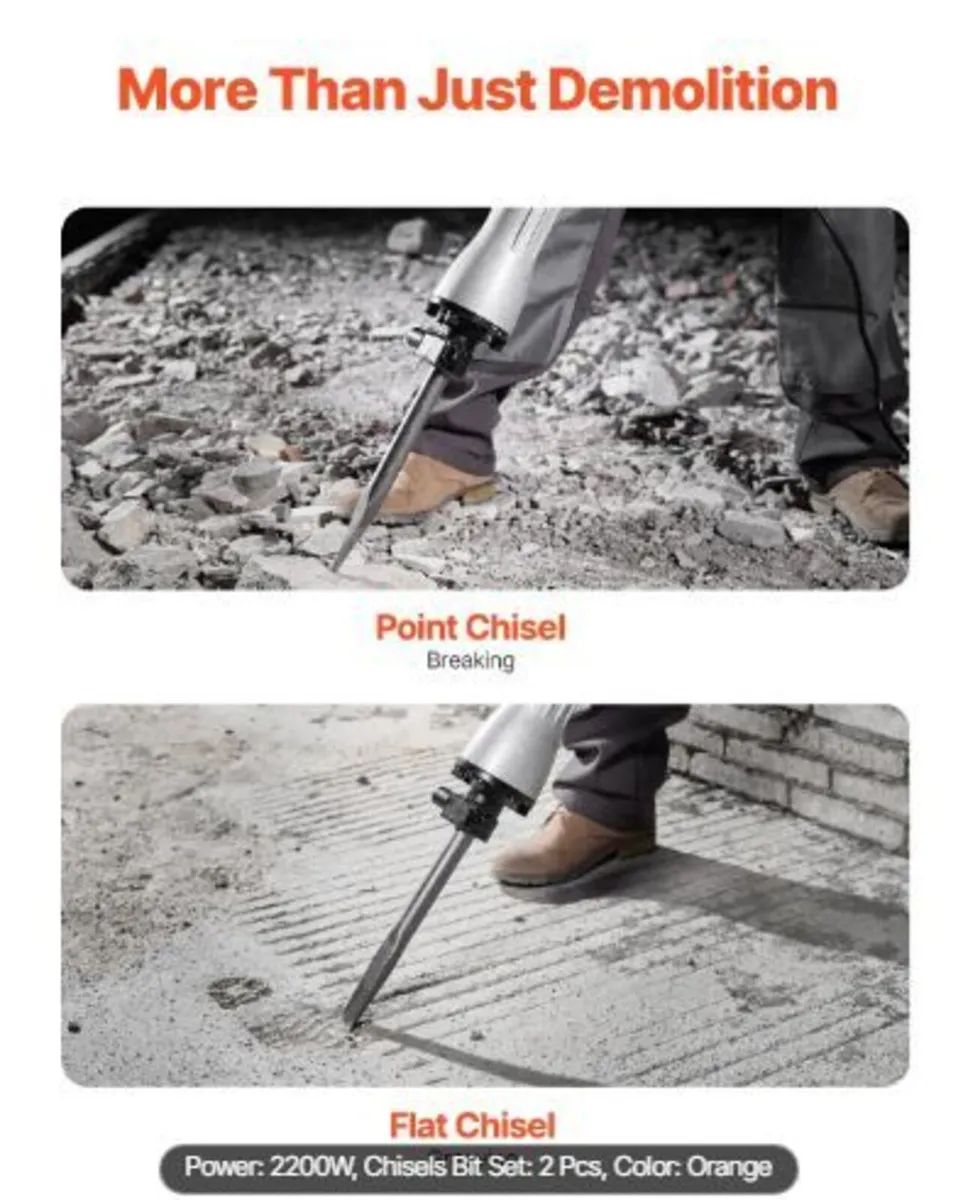 Demolition Jack Hammer Concrete Breaker 2200W - Image 3