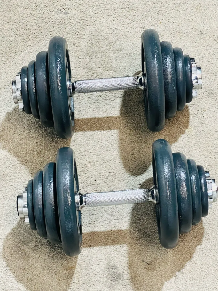 2 X 20 KG ADJUSTABLE DUMBBELLS - Image 3