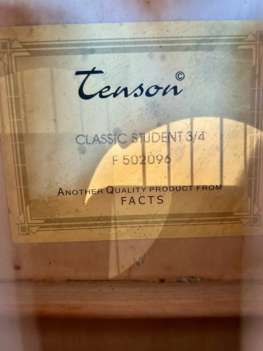 Tenson 3/4 student classical guitar - Image 2